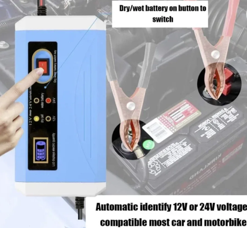 Punjač akumulatora 12V/24V 10A sa displejom (P-1)