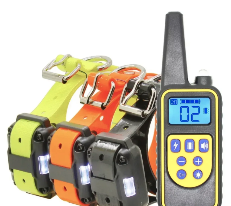 Teletakt ogrlica za dresuru tri psa Petcomer 800m IP67 (TK-1)