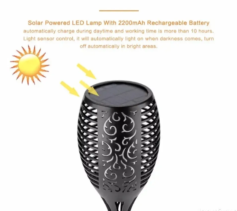 LED solarna baklja – baštenska lampa sa efektom plamena (R-1)