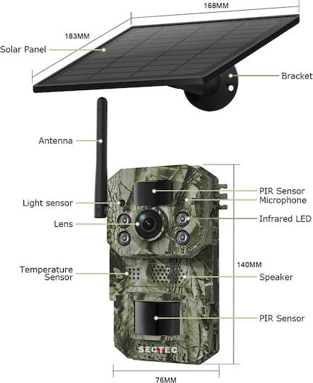 4G SIM solarna kamera za lov HC808 4K 8MP (LK)