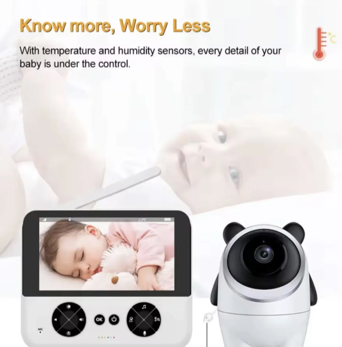 088 - Bebi alarm - Kamera sa 4.3 HD Ekranom, PTZ Kontrolom i Termometrom