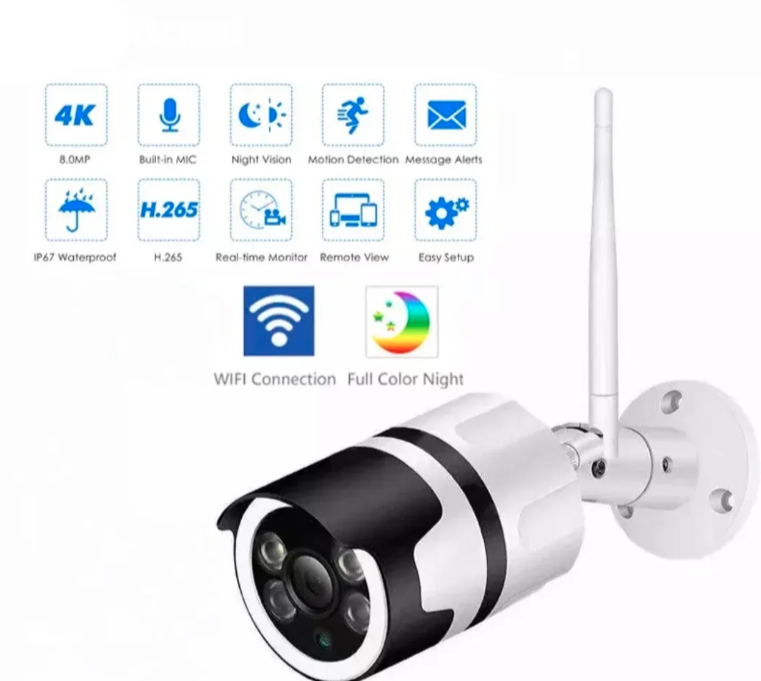 052 - WiFi IP 8MP Bullet Kamera sa Detekcijom Pokreta (VN-1)