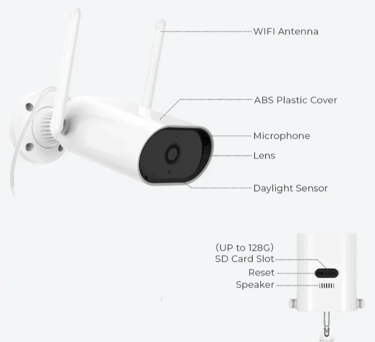043 - TUYA Bullet WiFi IP Kamera 12MP sa 4mm Objektivom (VN-1)