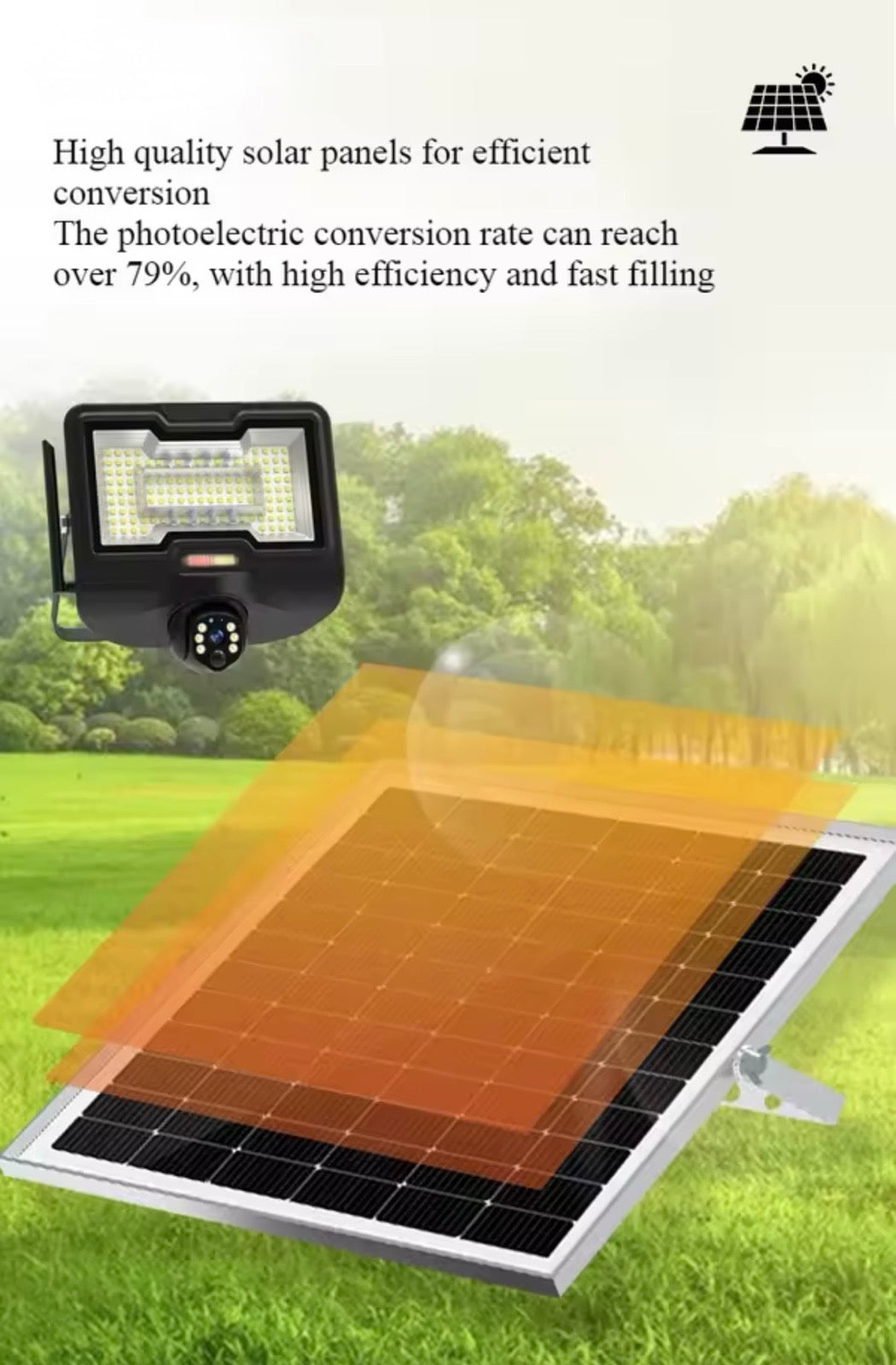 112 - Solarna WiFi PTZ kamera sa LED reflektorom 600W (VN-3)
