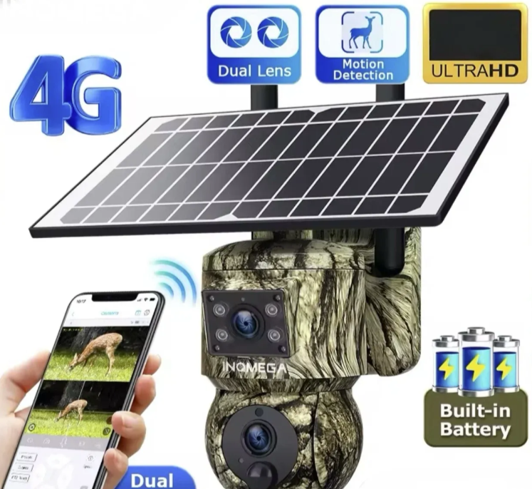 079 - Solarna 4G SIM PTZ lovačka kamera sa dva sočiva i GPS-om (LK)