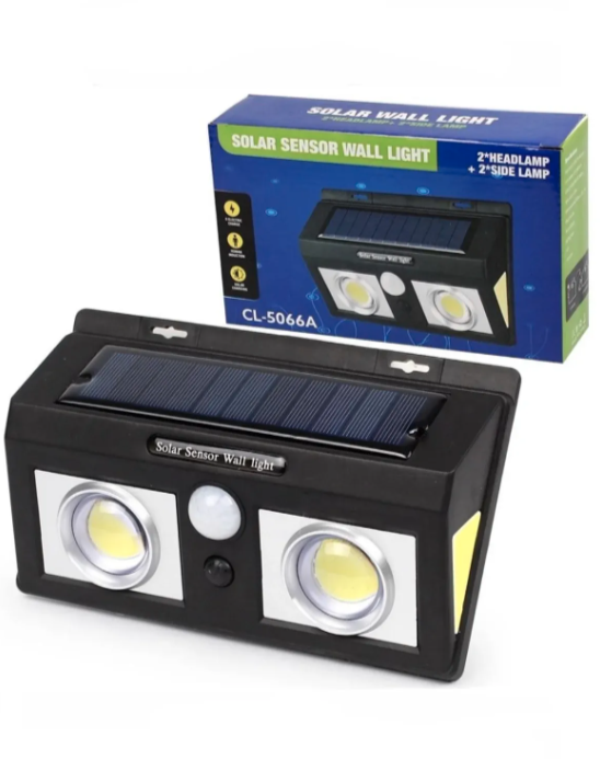 Dupla solarna zidna lampa - COB LED rasveta sa senzorom pokreta (R-1)
