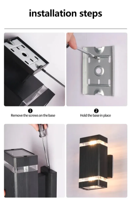 Zidna dekorativna lampa sa 2 E27 grla IP65 (R-1)
