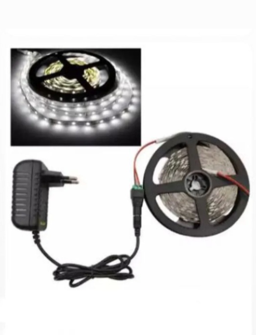 LED bela traka 5m vodootporna sa daljinskim i napajanjem (LT-1)