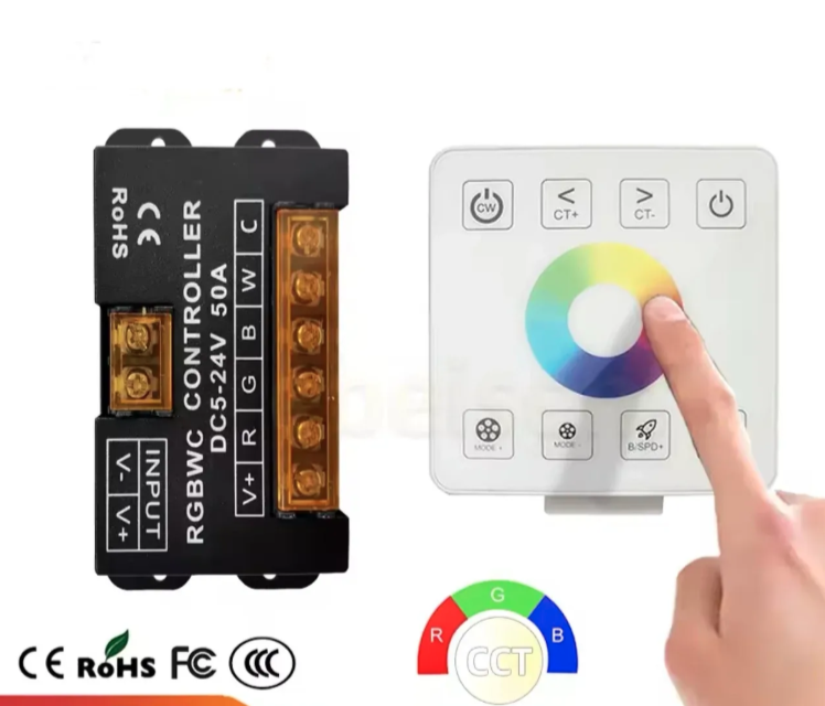 RGB LED kontroler 50A 5-24V sa touch panelom (LT-1)