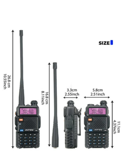 Baofeng UV-5R PLUS 15W dual band radio stanica (RS-1)