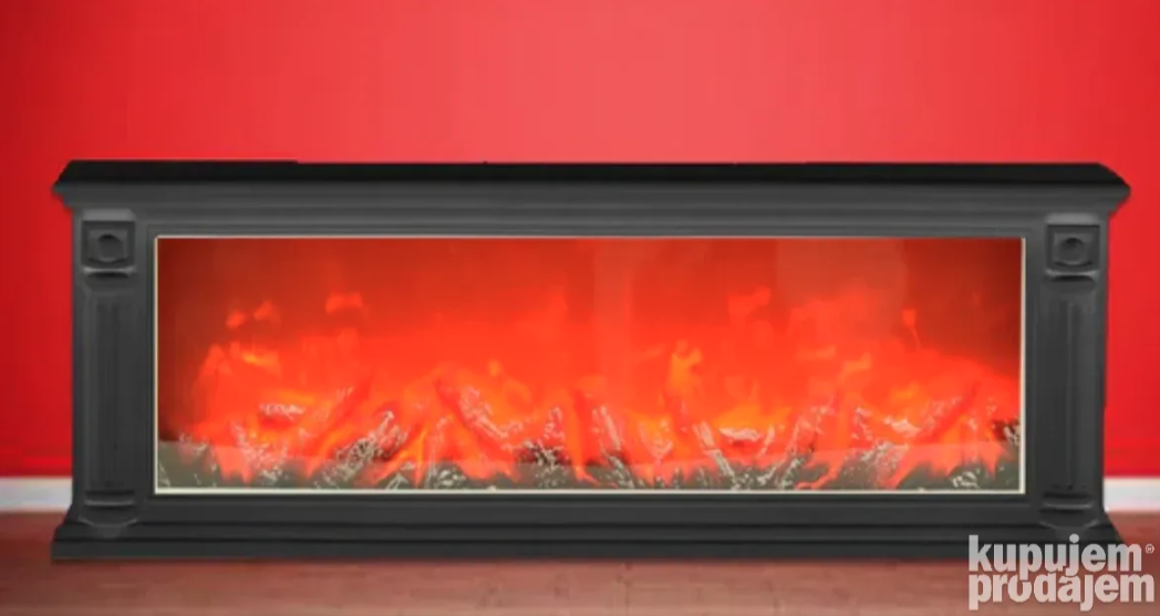 Svetleći kućni LED kamin crni imitacija plamena – Mali model 63x21cm (K-1)