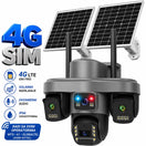 Solarna 4G PTZ kamera 4 objektiva sa 2 solarna panela — slika 3
