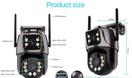 Siva 28 MP ICSEE Wi-Fi PTZ Kamera Dve Glave — slika 3