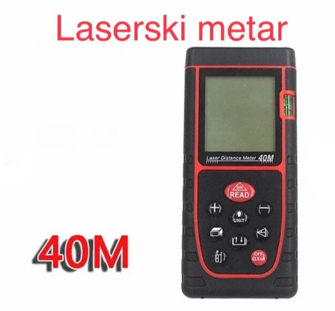Laserski metar 40m – digitalni daljinomer sa displejem (AA-1)