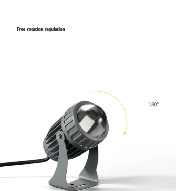 Zidna lampa uski snop 10W aluminijum siva (R-1)