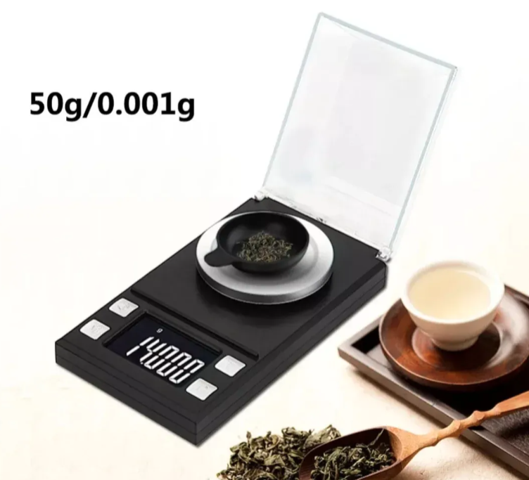 Mini digitalna vaga 0.001g preciznost 0–50g sa kalibracionim tegom (VG-1)