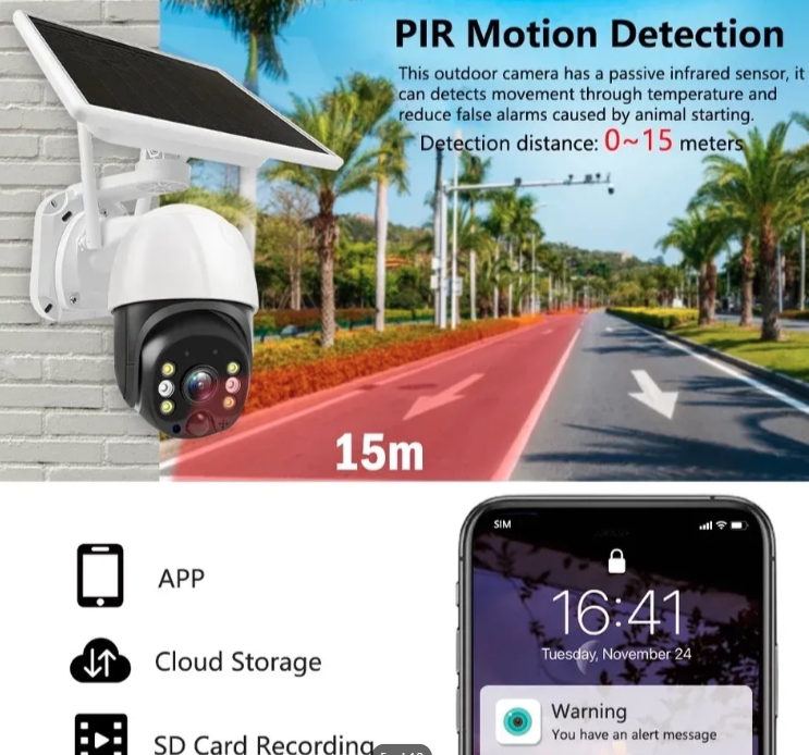 065 - Solarna WiFi IP PTZ 3MP Kamera sa Autotracking Funkcijom (VN-3)