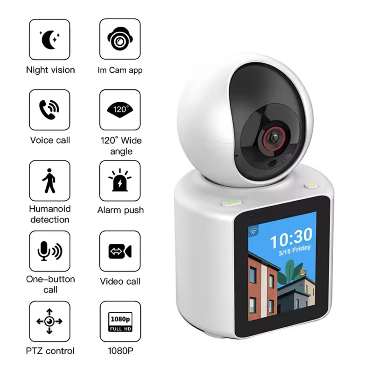 026 - WiFi Rotirajuća Kamera sa Ekranom i Dvosmernim Audio Pozivom (VN-1)