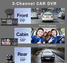 Auto kamera DVR 3 kamere 1080P sa rikverc kamerom — slika 3