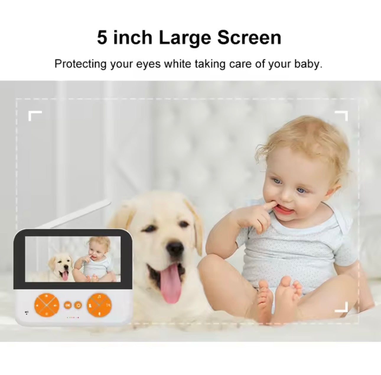 085 - Bebi alarm - monitor kamera sa 5 inča HD ekranom