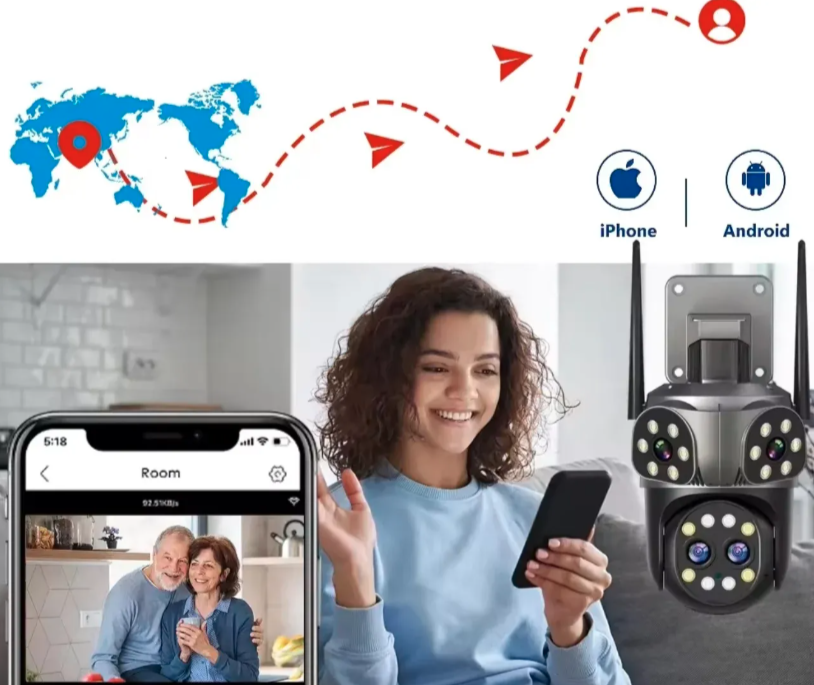 000 - PTZ WiFi IP Kamera 32MP sa Tri Nezavisne Kamere (VN-1)