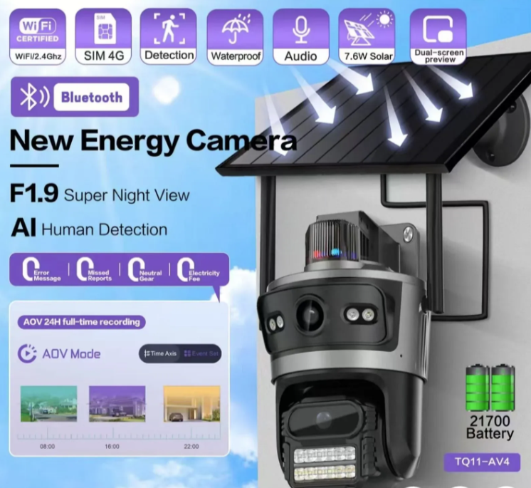 056 - Solarna 4G SIM IP PTZ Kamera sa Dve Kamere (VN-3)