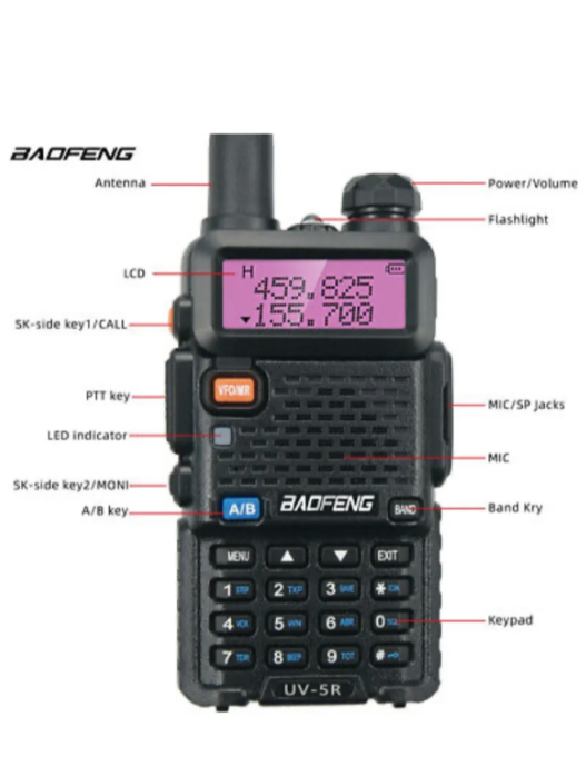 Baofeng UV-5R PLUS 15W dual band radio stanica (RS-1)