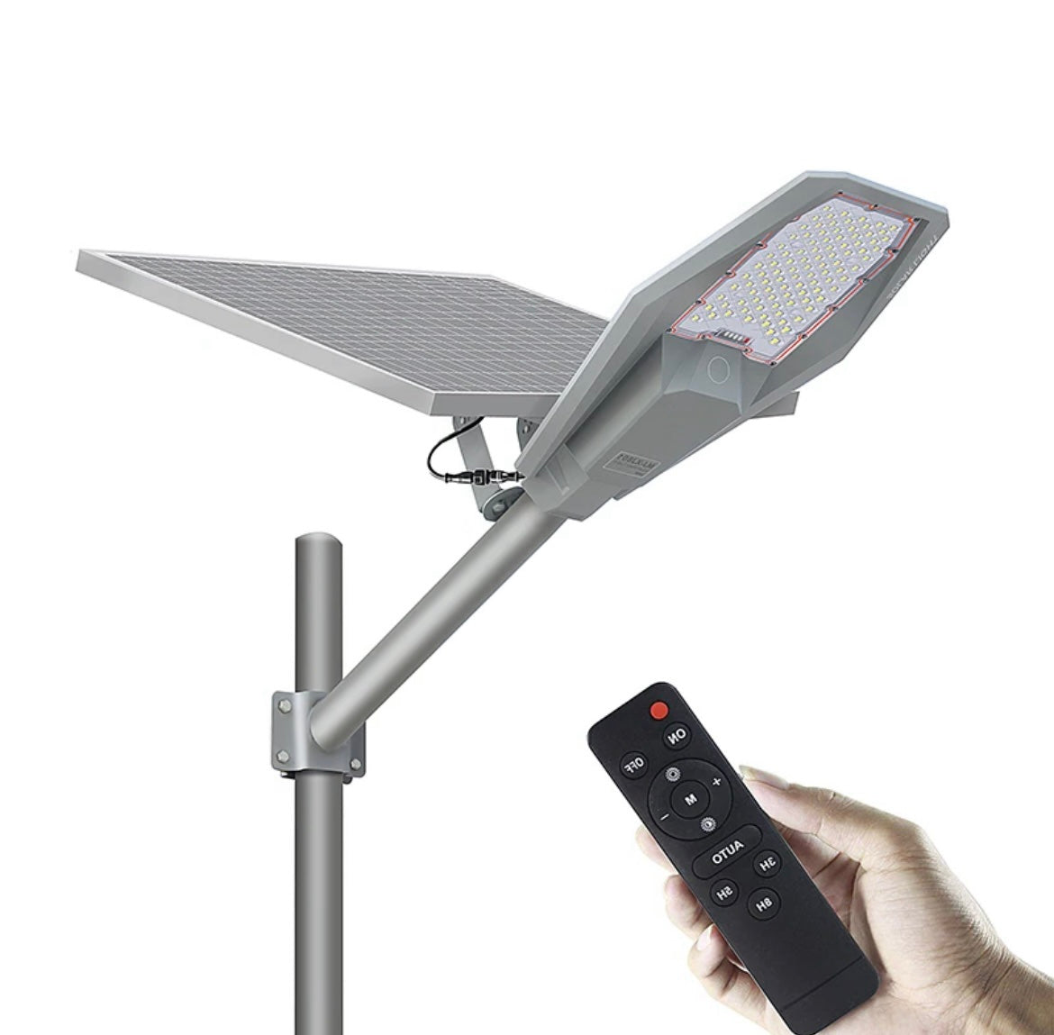 Solarna LED lampa 600W sa panelom i daljinskim – 3000lm IP65 (R-1)