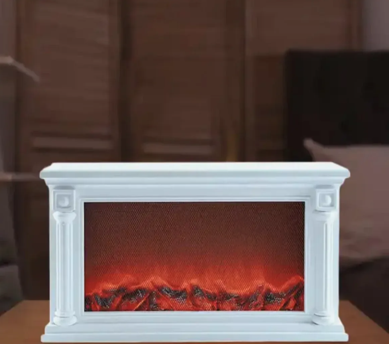Svetleći LED kućni kamin crni imitacija plamena – Srednji model 63x36.5cm (K-1)