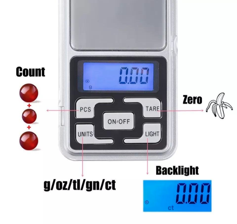 Džepna digitalna vaga 0.1g-500g (VG-1)