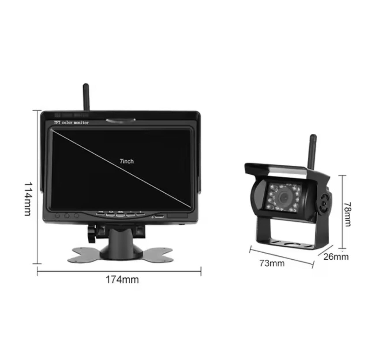 Set 4 WiFi rikverc kamere sa 7" monitorom (VN-1)