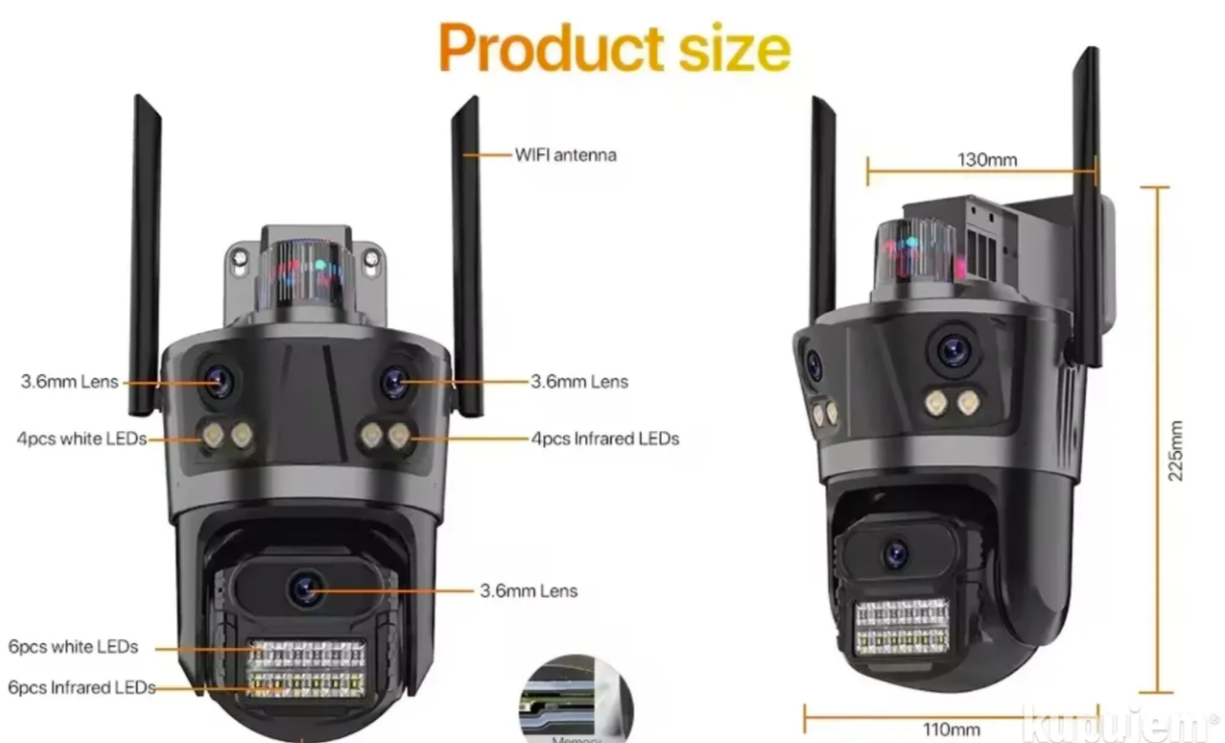 001 - PTZ WiFi kamera sa tri kamere 28MP (VN-1)