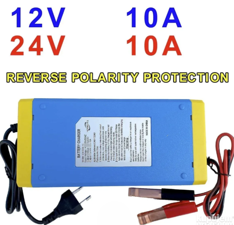 Punjač akumulatora 12V/24V 10A sa displejom (P-1)