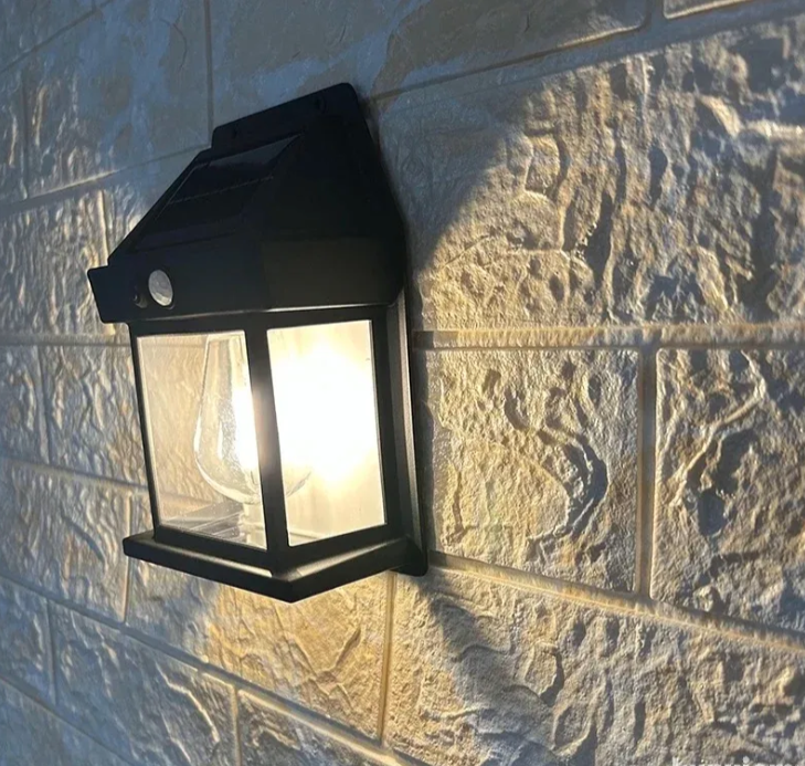Solarna zidna lampa sa Edison sijalicom i senzorom pokreta (R-1)