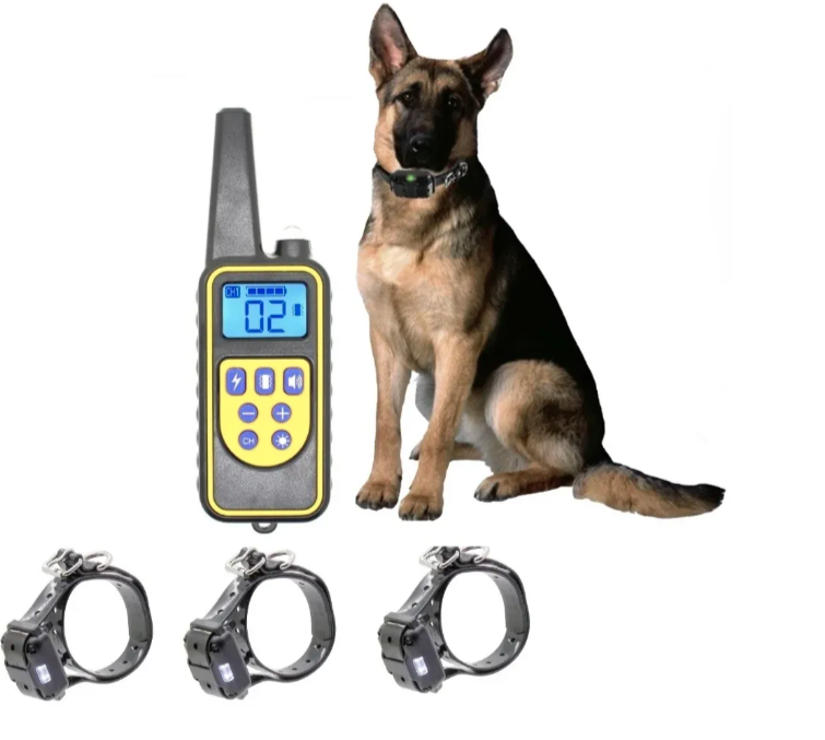 Teletakt ogrlica za dresuru tri psa Petcomer 800m IP67 (TK-1)
