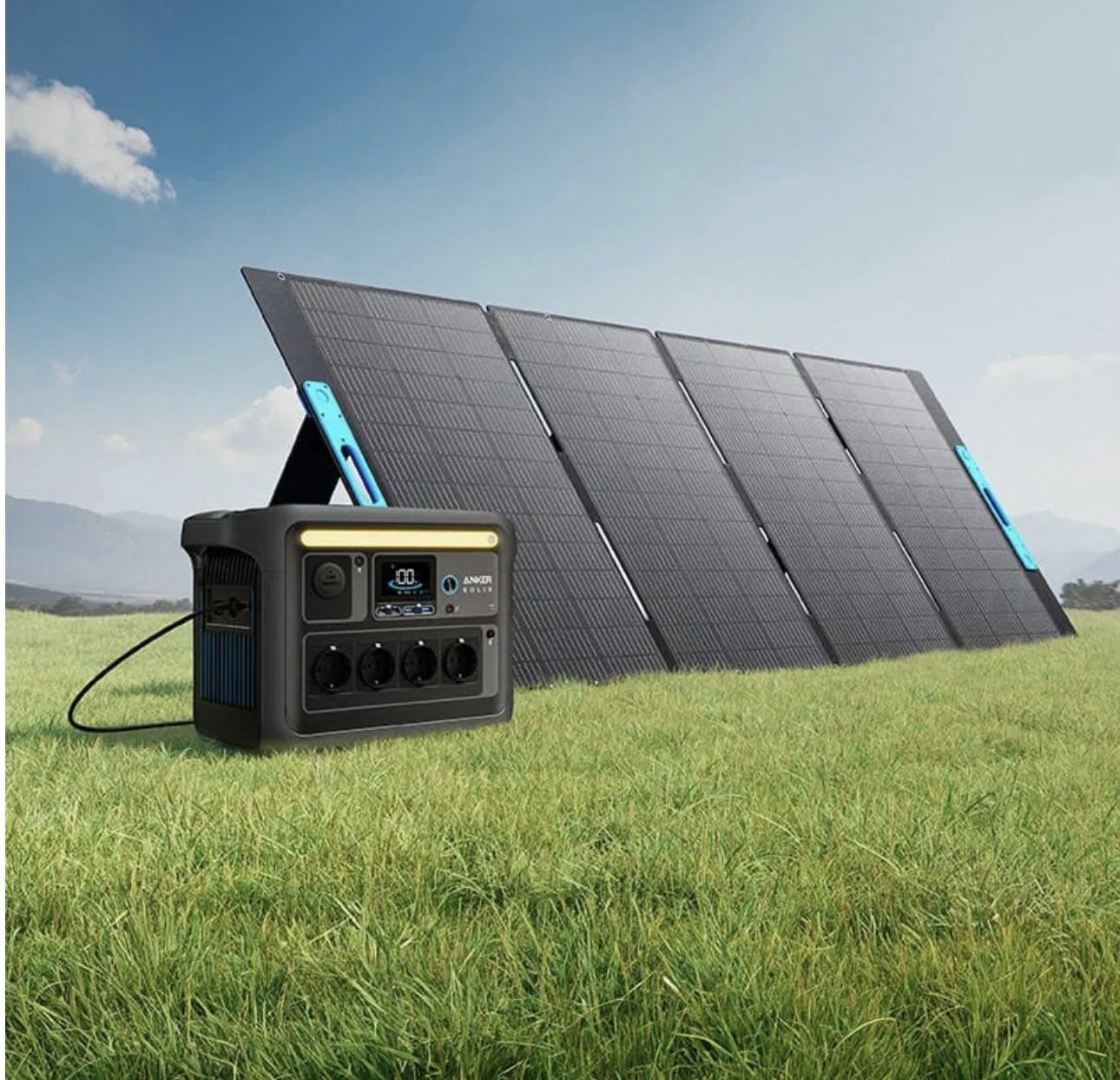 Komplet prenosna power stanica 1000W LX-ABS13 + solarni panel 120W (SO-1)