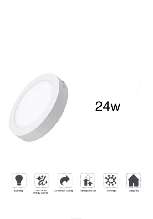 Okrugli LED panel 24W – slim plafonska LED rasveta 6500K (R-1)