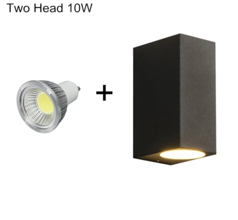 Zidna lampa dvostrana 10W aluminijum crna (R-1)