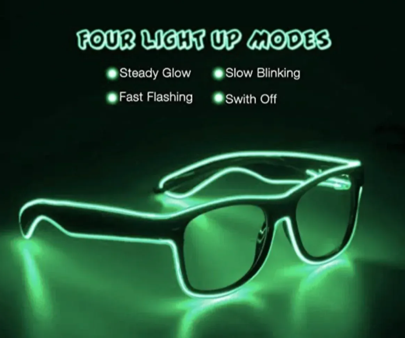 LED naočare zeleno svetlo sa 4 moda rada (RK-1)