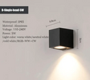 Zidna lampa jednostrana 5 W aluminijum crna — slika 4