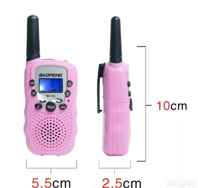 Baofeng radio stanica T3 PMR dečji toki voki set 2 komada (RS-1)