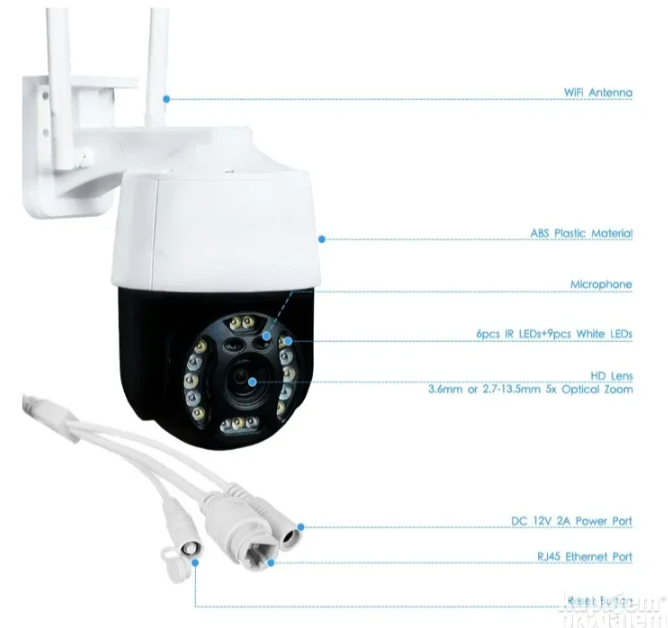 030 - Tuya Roto PTZ WiFi Kamera 10mpx (VN-1)