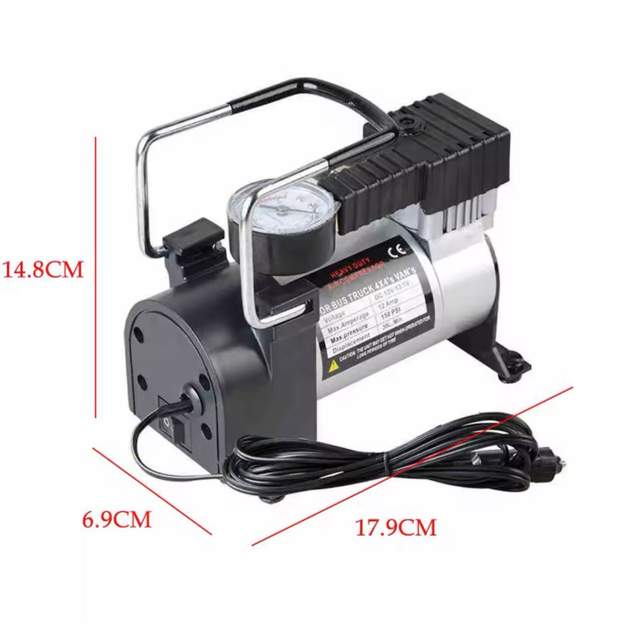 Mini kompresor za vazduh 12V sa manometrom (AO-1)