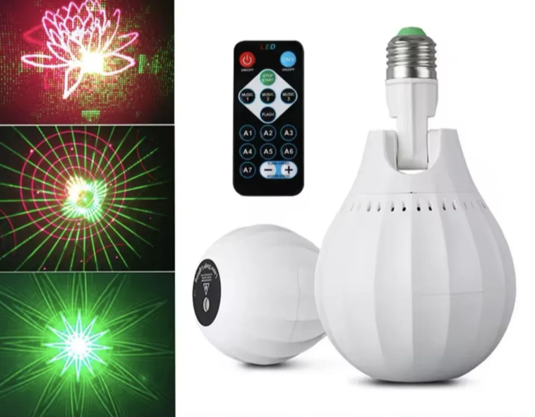 RGB Mini laser disko kugla E27 sa daljinskim (RK-1)