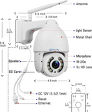 Wi-Fi PoE PTZ kamera 5 MP sa metalnim kućištem — slika 4