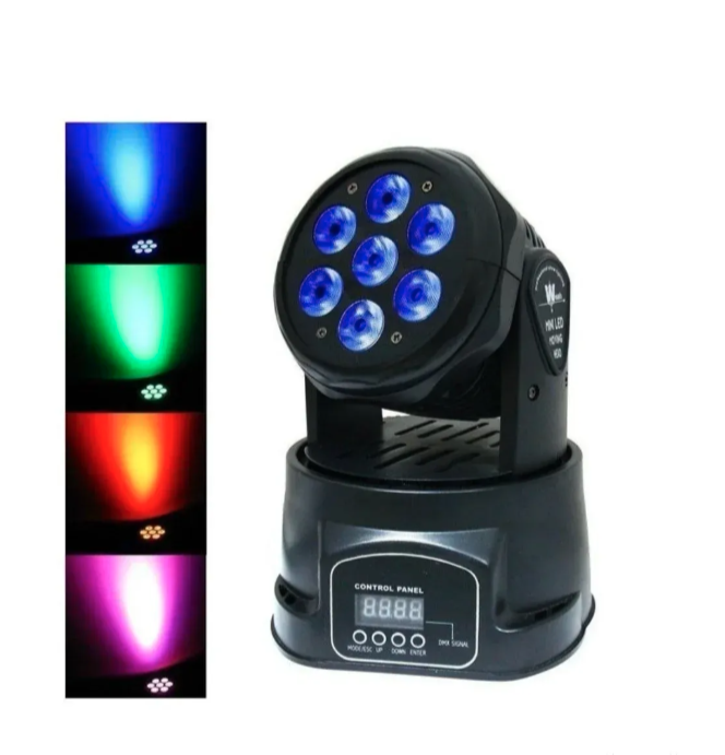 Par parke 7x10W roto RGB glava – LED wash DMX (RK-1)
