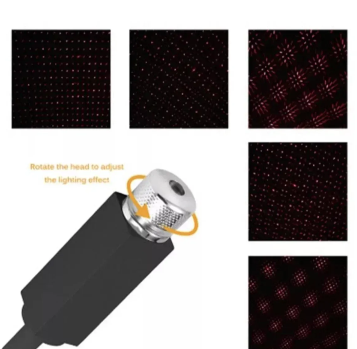 Laser zvezdano nebo ljubičasto USB – Ambijentalno osvetljenje za auto (AO-1)