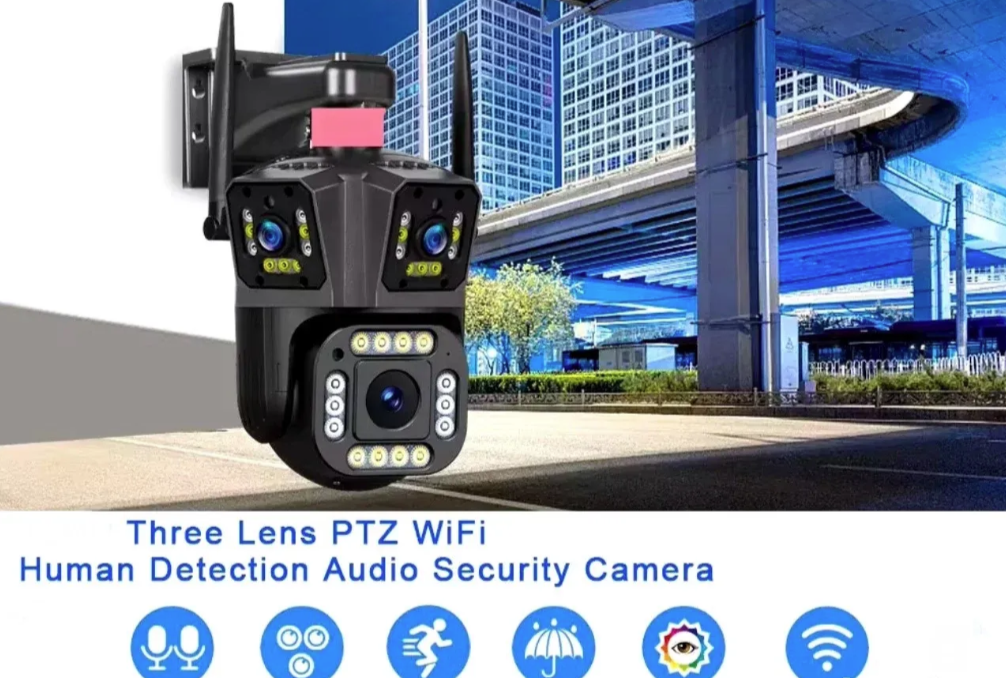 009 - WiFi IP PTZ Kamera sa Tri Kamere 12MP – Trostruki Prikaz i Autotracking (VN-1)