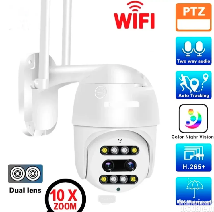 034 - Rotirajuća PTZ WiFi Kamera A20 28MP sa 10x Optičkim Zoomom (VN-1)