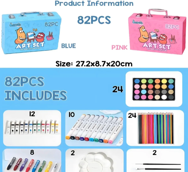 Kompletan art set 82 dela za decu i odrasle (ZR-1)